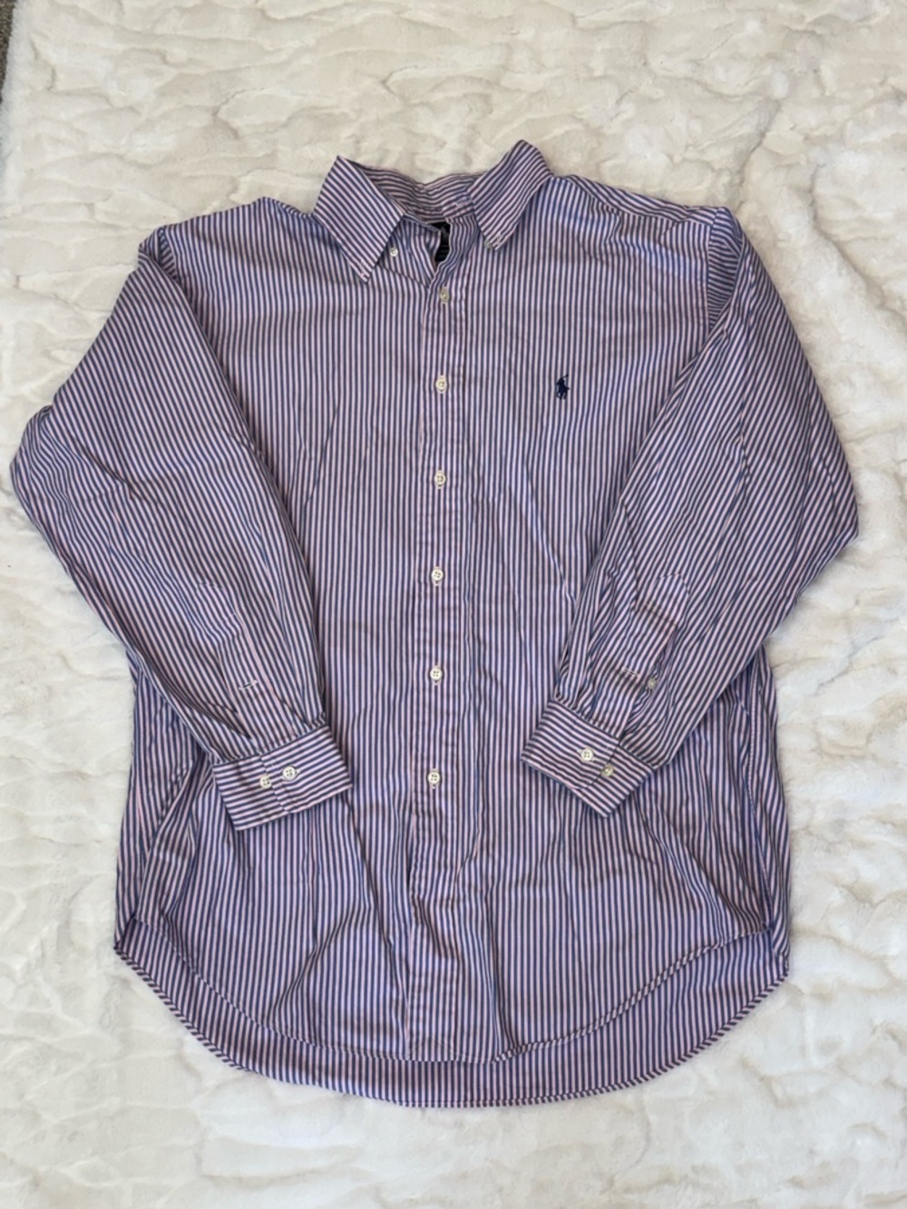 Ralph Lauren Purple Stripe Classic Oxford Button-Down Shirt - Men's